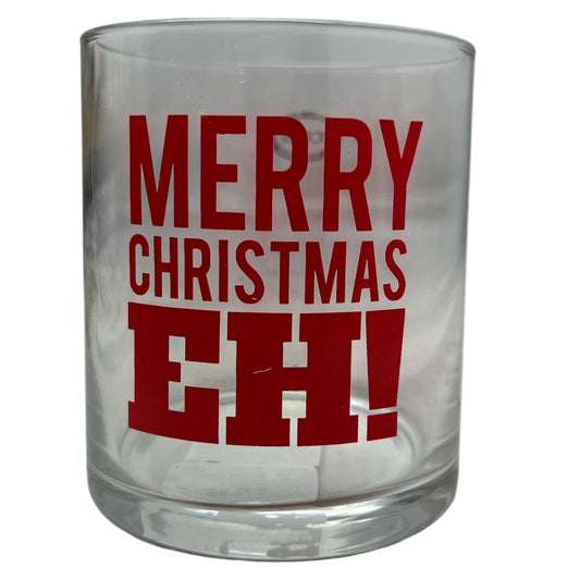 Mckenzie Merry Christmas, Eh! Old Fashioned  Glass - Tampa Home & Garden Store