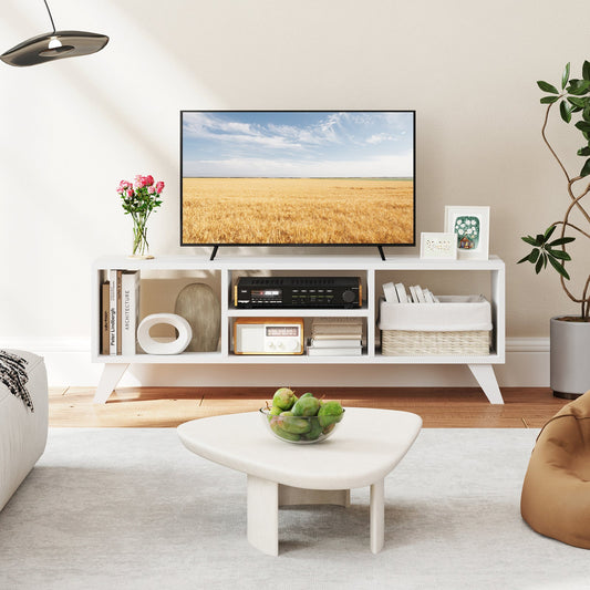 Mueble para TV con Patas Elevadas-Blanco