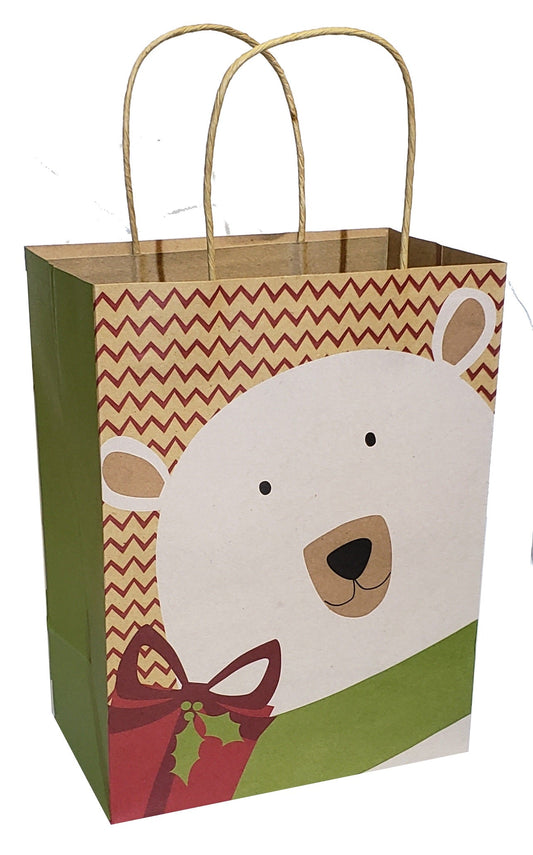 Medium Kraft Gift Bag - Polar Bear - Tampa Home & Garden Store