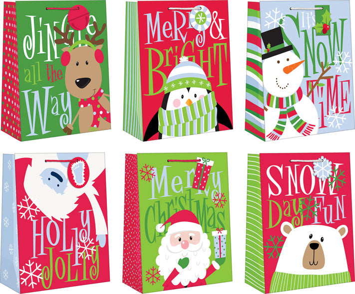 Medium Sized Juvenile Giftbag - Holly Jolly - Tampa Home & Garden Store