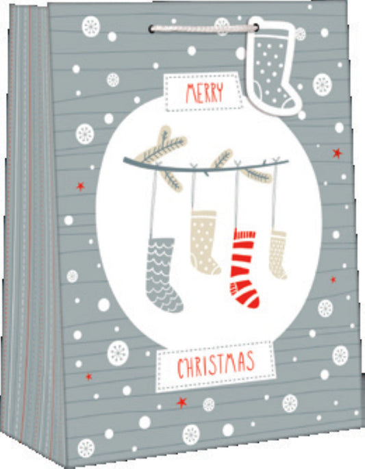 Medium Sized Whimsical Giftbag - Hello Snow - Tampa Home & Garden Store