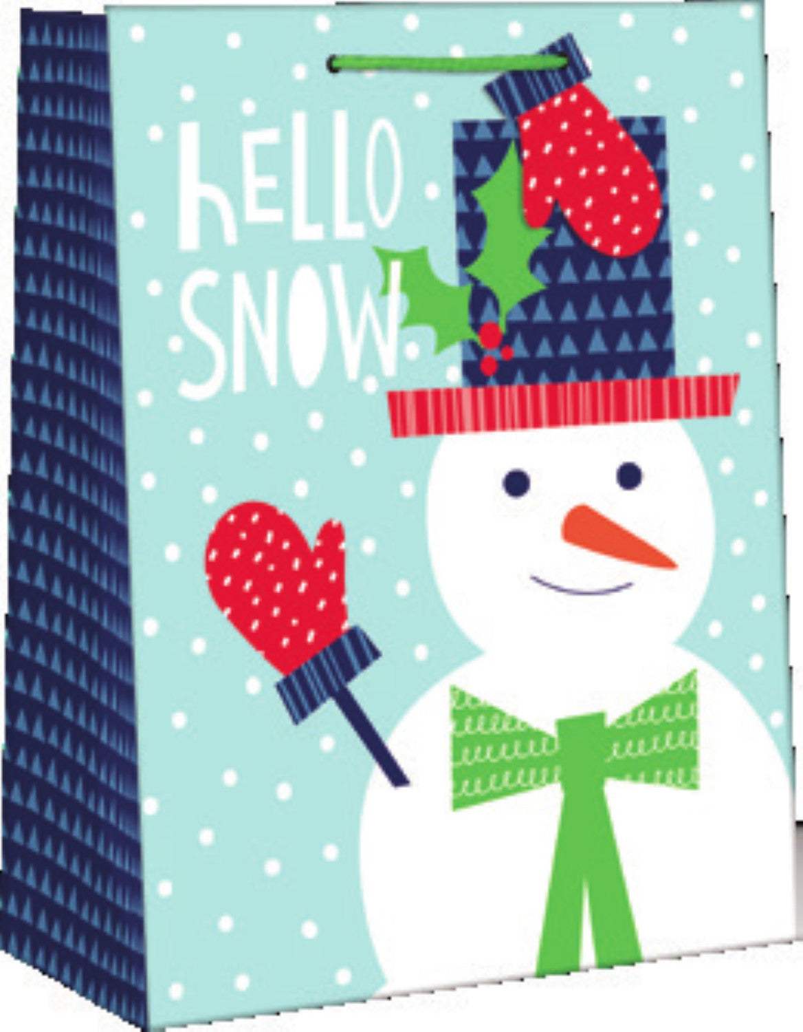 Medium Sized Whimsical Giftbag - Hello Snow - Tampa Home & Garden Store