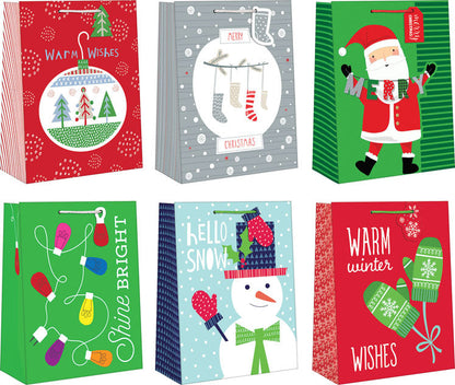 Medium Sized Whimsical Giftbag - Hello Snow - Tampa Home & Garden Store