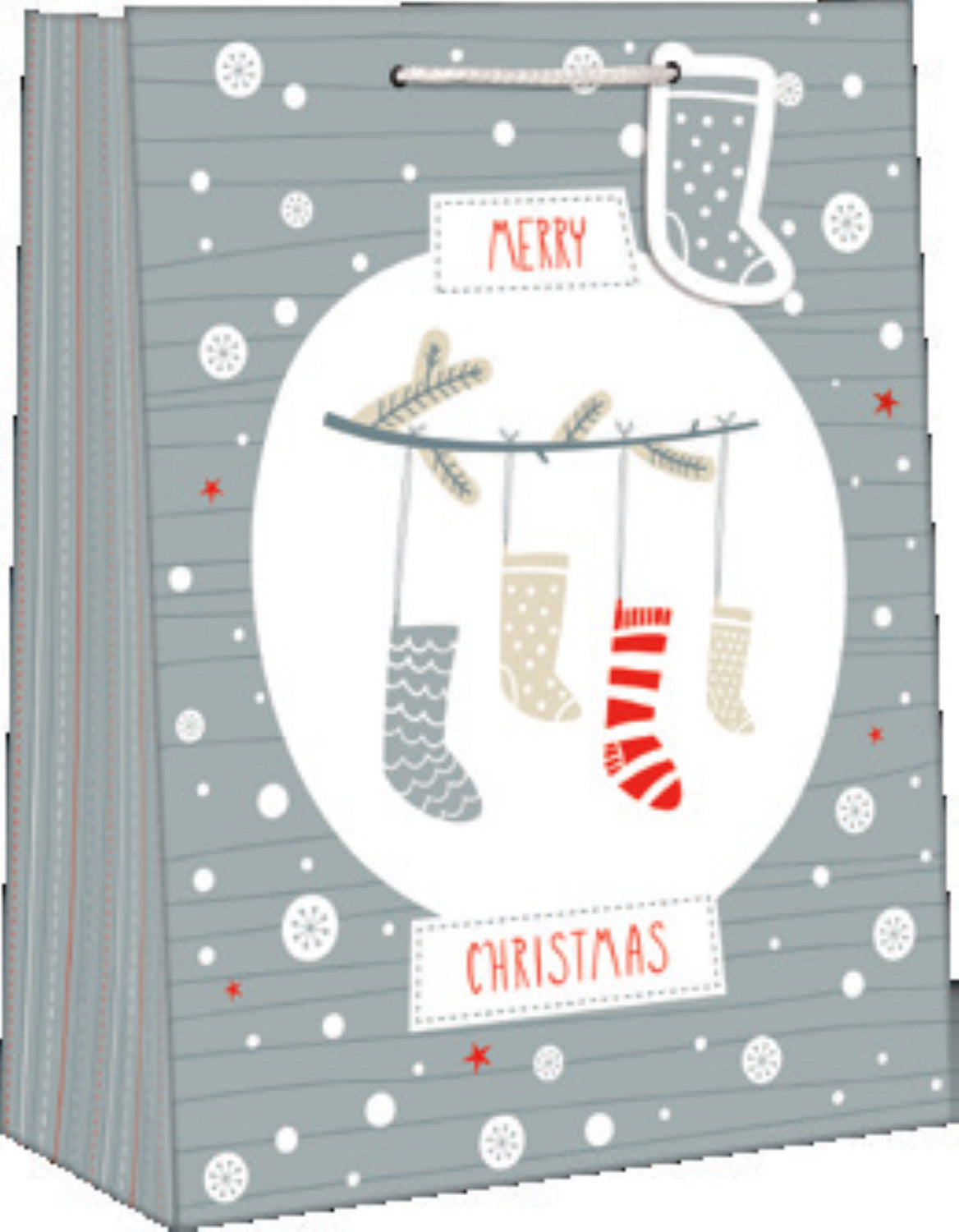 Medium Sized Whimsical Giftbag - Hello Snow - Tampa Home & Garden Store