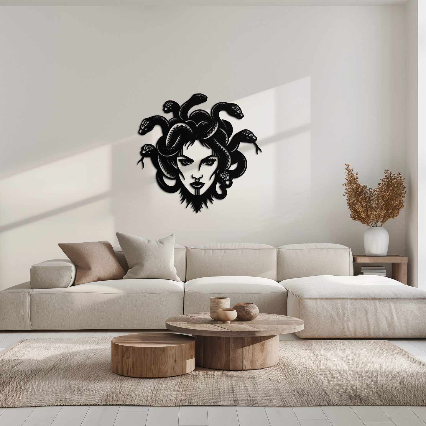 Medusa Metal Wall Art - Mythological Snake Hair Woman Steel Wall Decor- KAF481 - Tampa Home & Garden Store