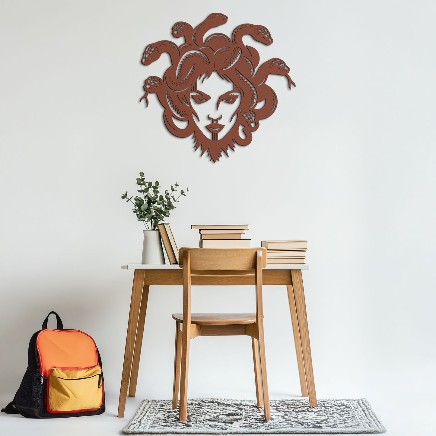 Medusa Metal Wall Art - Mythological Snake Hair Woman Steel Wall Decor- KAF481 - Tampa Home & Garden Store