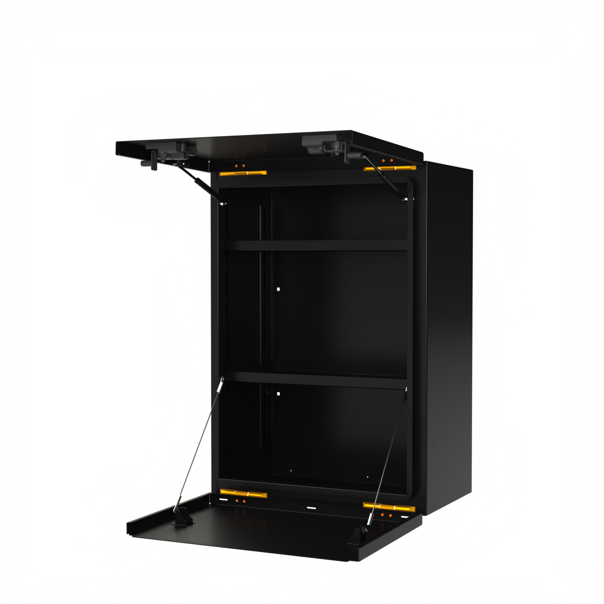Avatar Mega Storage Box black metal cabinet with hydraulic lid supports by avatar offroad on Tampa Home & Garden Store