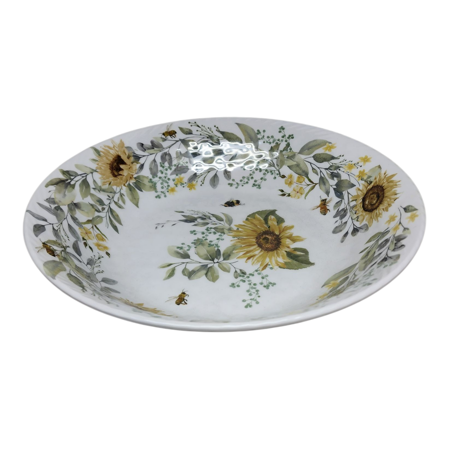 Melamine Bee Design Salad Bowl - 13 Inch - Tampa Home & Garden Store