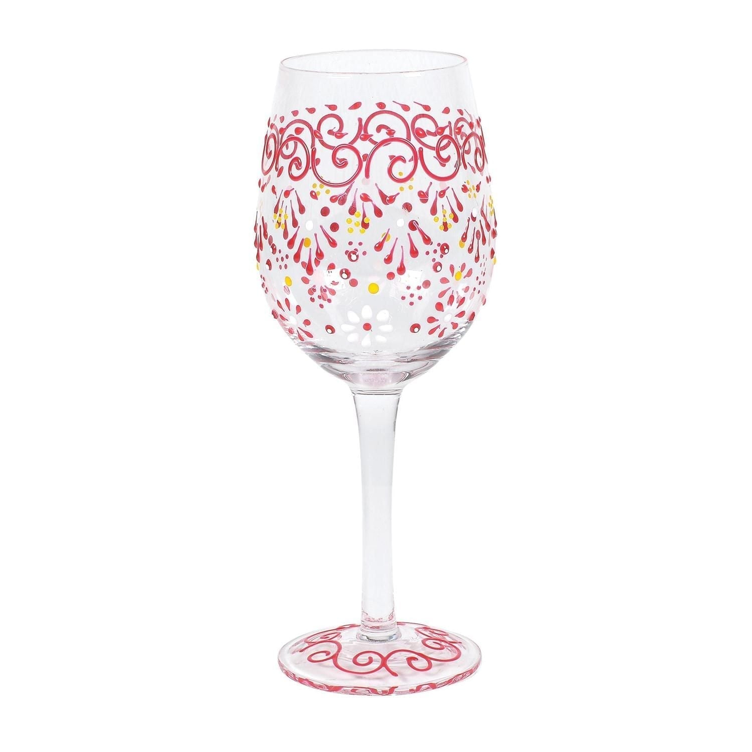 Melon Henna Stem Wine Glass - Tampa Home & Garden Store