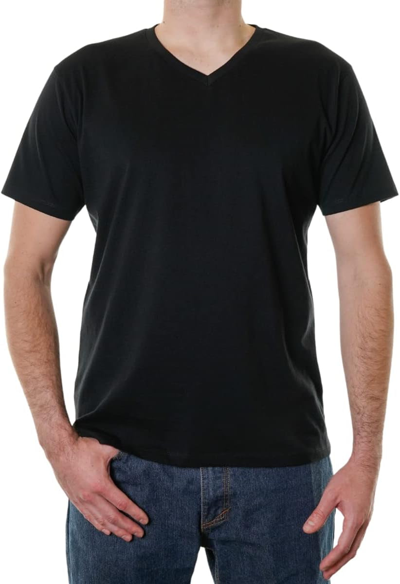 Men’s 100% Organic Cotton V-Neck T-Shirt – Ultra-Soft, Breathable & GOTS Certified - Tampa Home & Garden Store