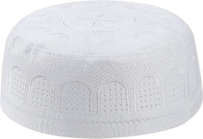 Men’s Muslim Prayer Kufi Hat – Embroidered Islamic Beanie Skull Cap, Traditional Kofia Topi, Lightweight Sun Hat - Tampa Home & Garden Store