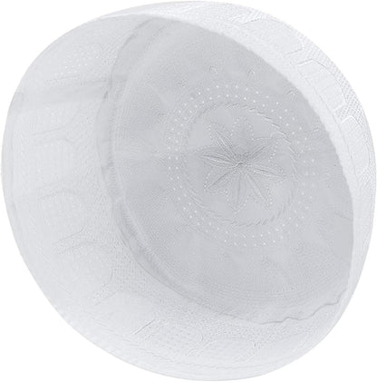 Men’s Muslim Prayer Kufi Hat – Embroidered Islamic Beanie Skull Cap, Traditional Kofia Topi, Lightweight Sun Hat - Tampa Home & Garden Store