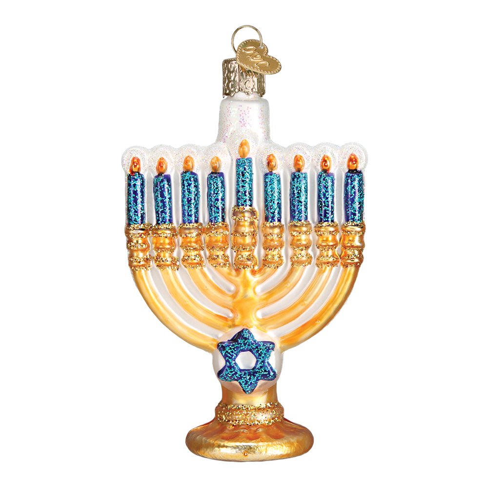 Menorah Glass Ornament - Tampa Home & Garden Store