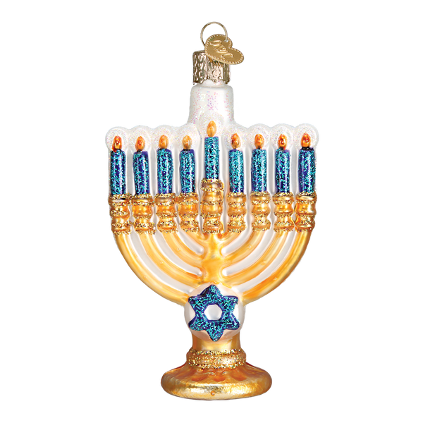 Menorah Glass Ornament - Tampa Home & Garden Store