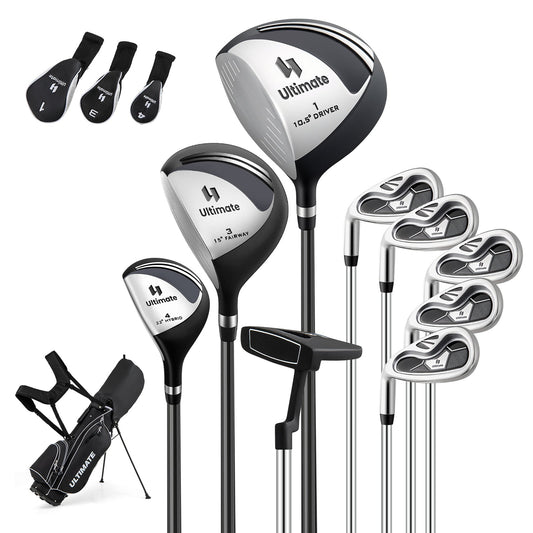 Mens LeftHanded Complete Golf Clubs and Bag Set Portable Lightweight Golf Stand Bag