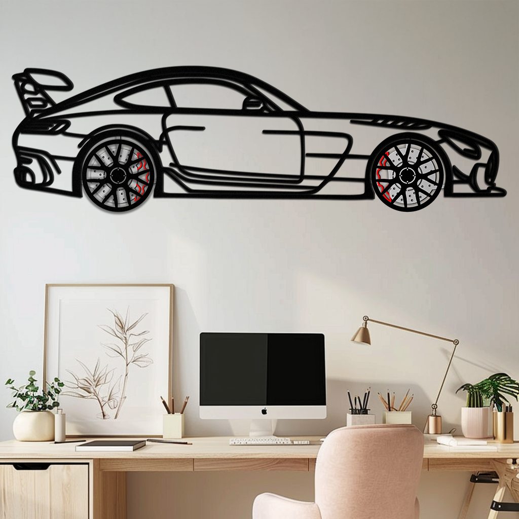 Mercedes AMG GT Metal Wall Art – Rotating Wheels • Luxury Car Silhouette Decor for Garage & HomeKAFMEKA072 - Tampa Home & Garden Store