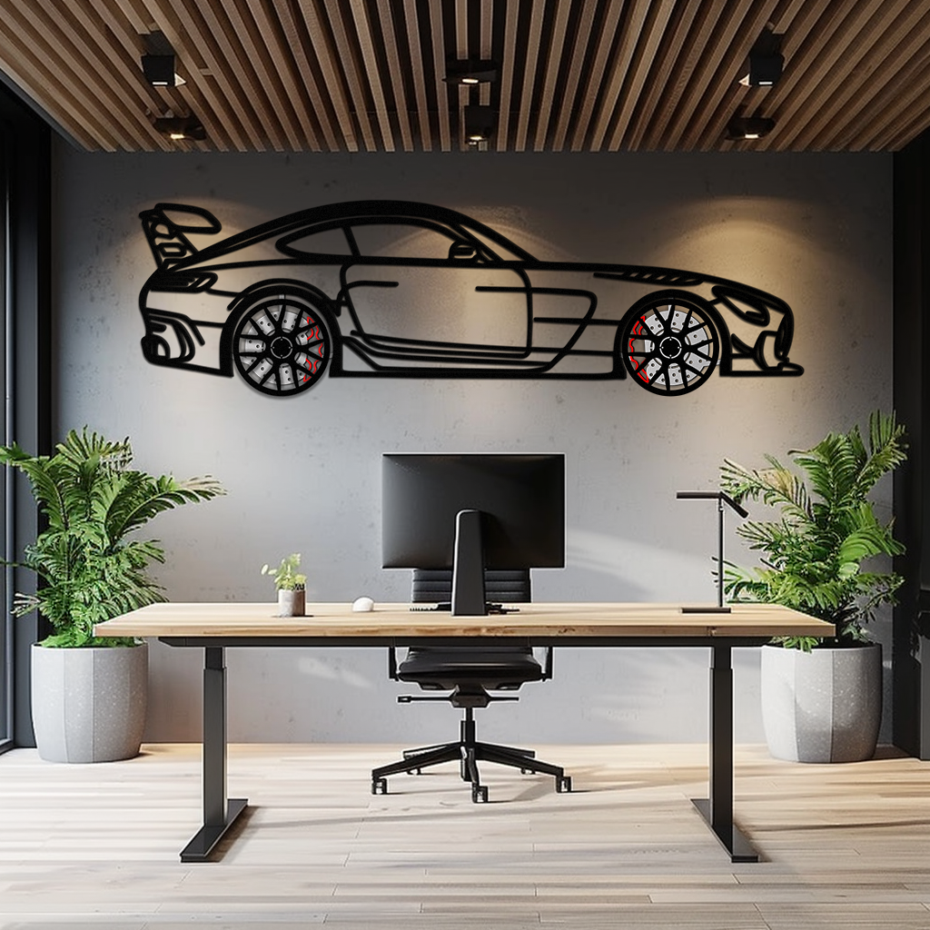 Mercedes AMG GT Metal Wall Art – Rotating Wheels • Luxury Car Silhouette Decor for Garage & HomeKAFMEKA072 - Tampa Home & Garden Store