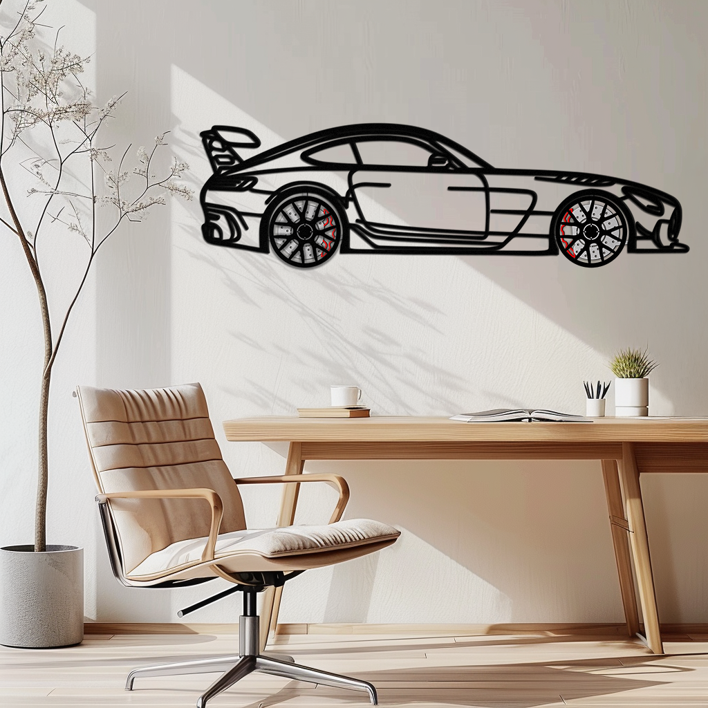 Mercedes AMG GT Metal Wall Art – Rotating Wheels • Luxury Car Silhouette Decor for Garage & HomeKAFMEKA072 - Tampa Home & Garden Store