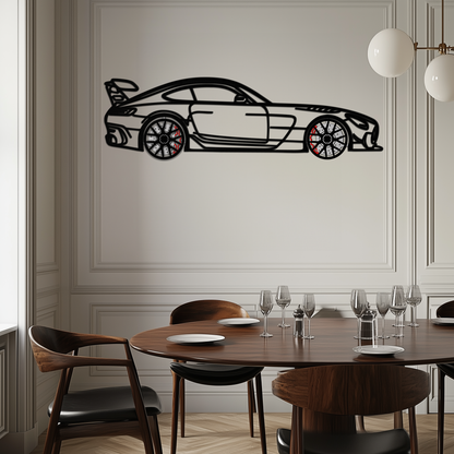 Mercedes AMG GT Metal Wall Art – Rotating Wheels • Luxury Car Silhouette Decor for Garage & HomeKAFMEKA072 - Tampa Home & Garden Store