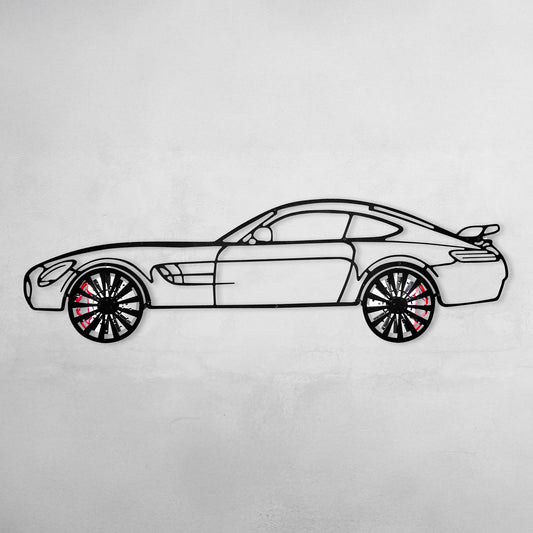 Mercedes-AMG GT R Wall Art – Steel Silhouette with Spinning Wheels-KAFMEKA033 - Tampa Home & Garden Store