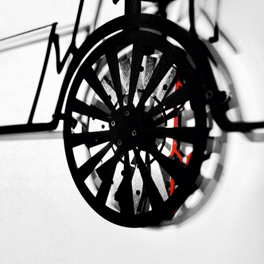 Mercedes-AMG GT R Wall Art – Steel Silhouette with Spinning Wheels-KAFMEKA033 - Tampa Home & Garden Store