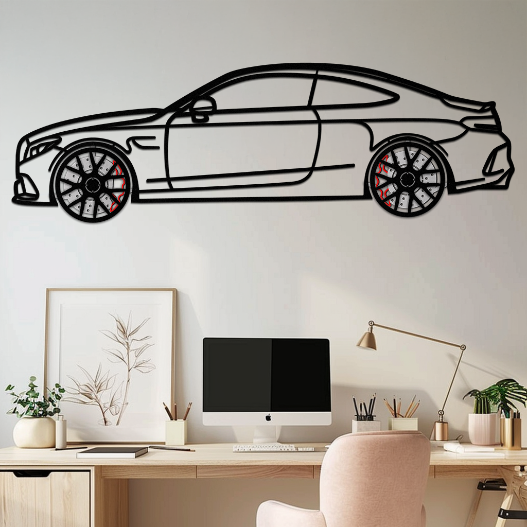 Mercedes C63 AMG Metal Wall Art – Performance Coupe Silhouette with Rotating Wheels 🔥🏁KAFMEKA071 - Tampa Home & Garden Store