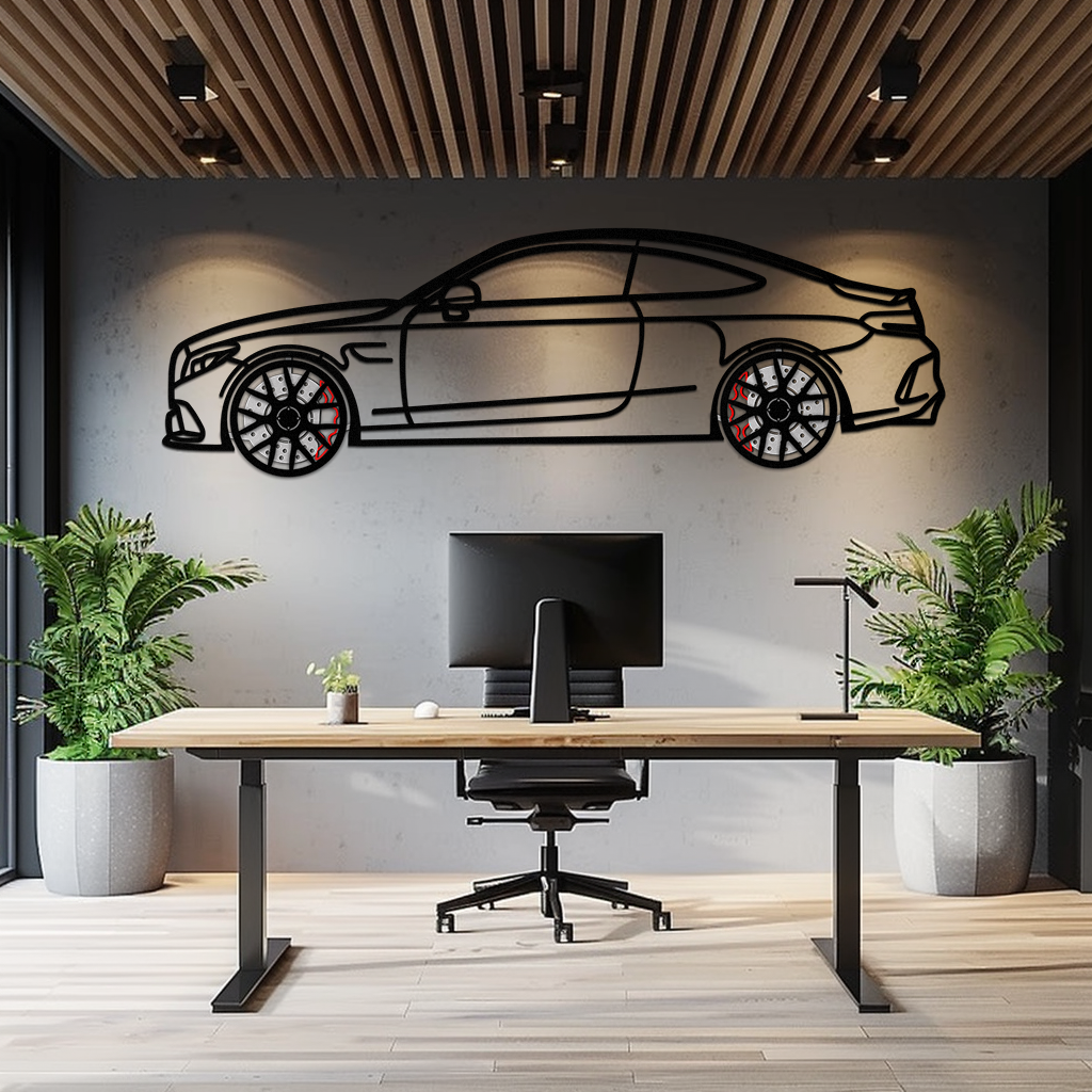 Mercedes C63 AMG Metal Wall Art – Performance Coupe Silhouette with Rotating Wheels 🔥🏁KAFMEKA071 - Tampa Home & Garden Store