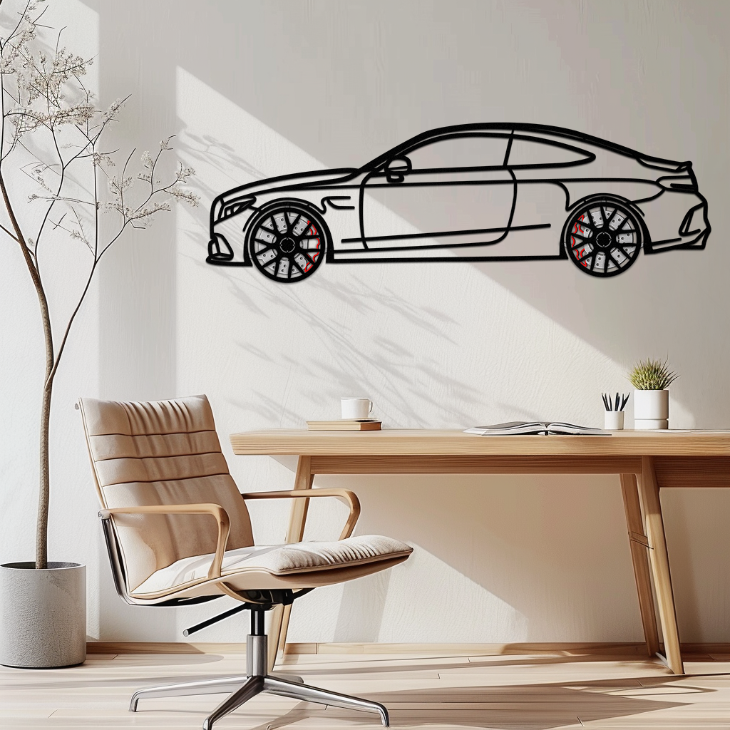 Mercedes C63 AMG Metal Wall Art – Performance Coupe Silhouette with Rotating Wheels 🔥🏁KAFMEKA071 - Tampa Home & Garden Store