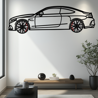 Mercedes C63 AMG Metal Wall Art – Performance Coupe Silhouette with Rotating Wheels 🔥🏁KAFMEKA071 - Tampa Home & Garden Store