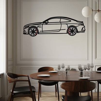 Mercedes C63 AMG Metal Wall Art – Performance Coupe Silhouette with Rotating Wheels 🔥🏁KAFMEKA071 - Tampa Home & Garden Store