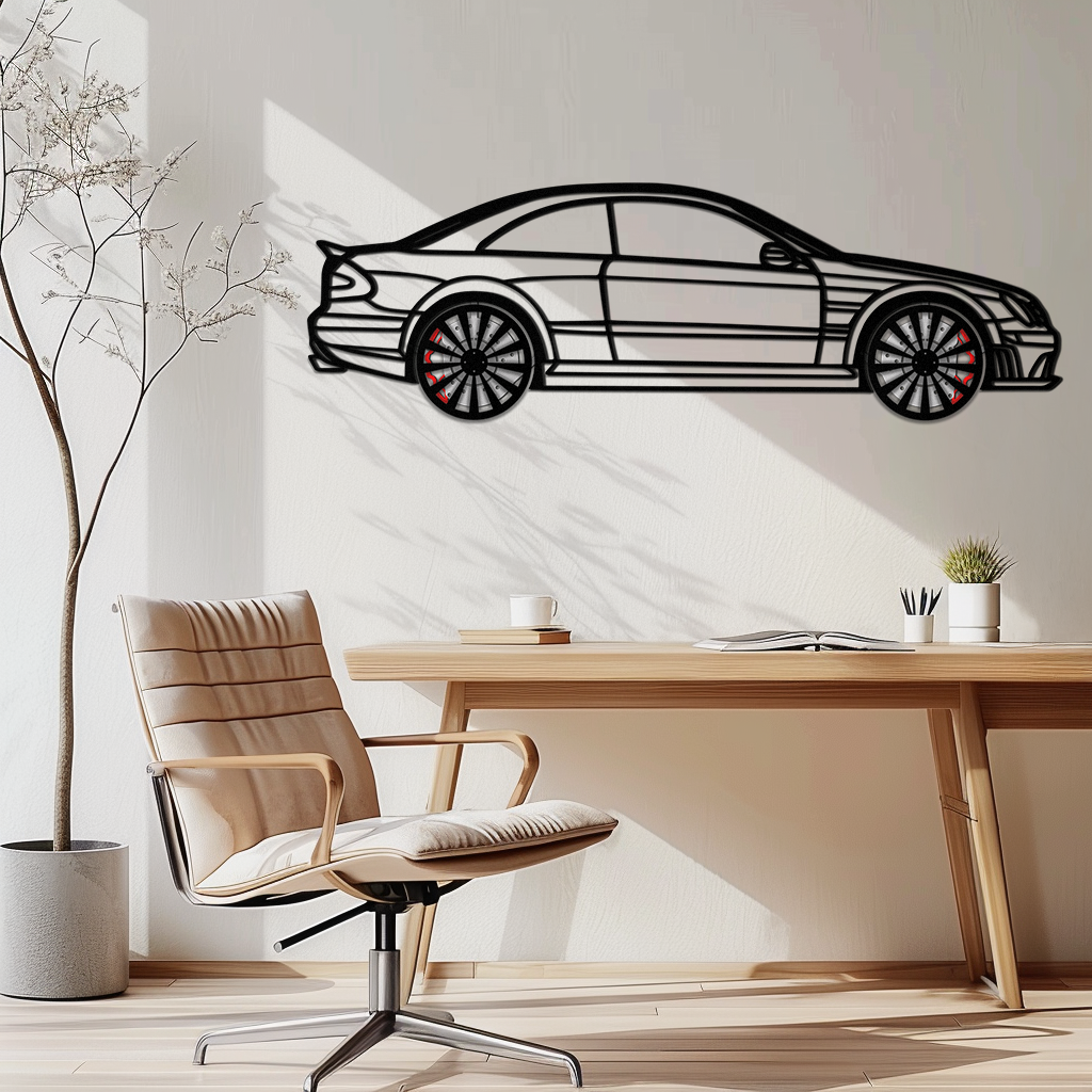 Mercedes CLK63 Metal Wall Art – Spinning Wheel Garage Decor for Car Enthusiasts - KAFMEKA076 - Tampa Home & Garden Store