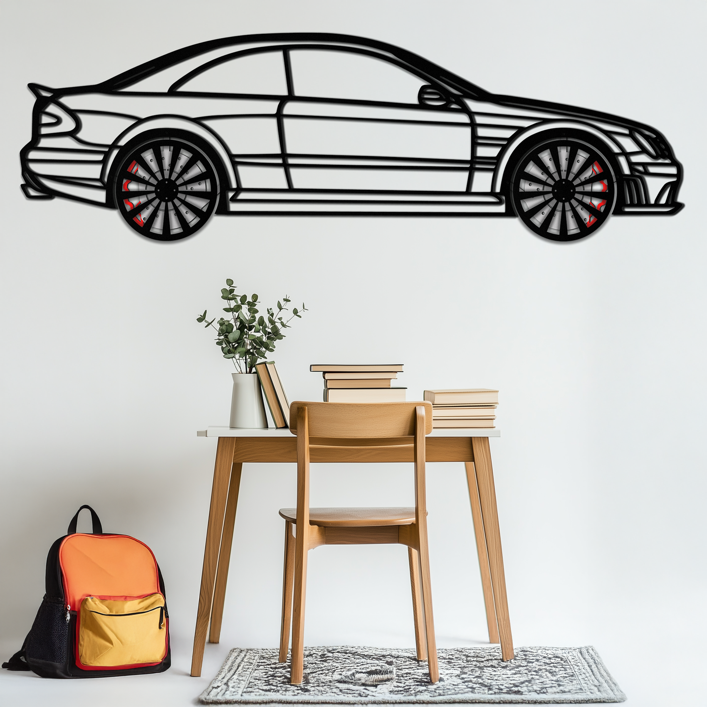 Mercedes CLK63 Metal Wall Art – Spinning Wheel Garage Decor for Car Enthusiasts - KAFMEKA076 - Tampa Home & Garden Store
