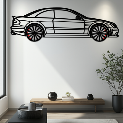 Mercedes CLK63 Metal Wall Art – Spinning Wheel Garage Decor for Car Enthusiasts - KAFMEKA076 - Tampa Home & Garden Store