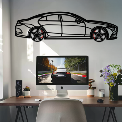 Mercedes CLS Metal Car Wall Art – Rotating Wheels • Luxury Automotive Decor Gift - KAFMEKA077 - Tampa Home & Garden Store