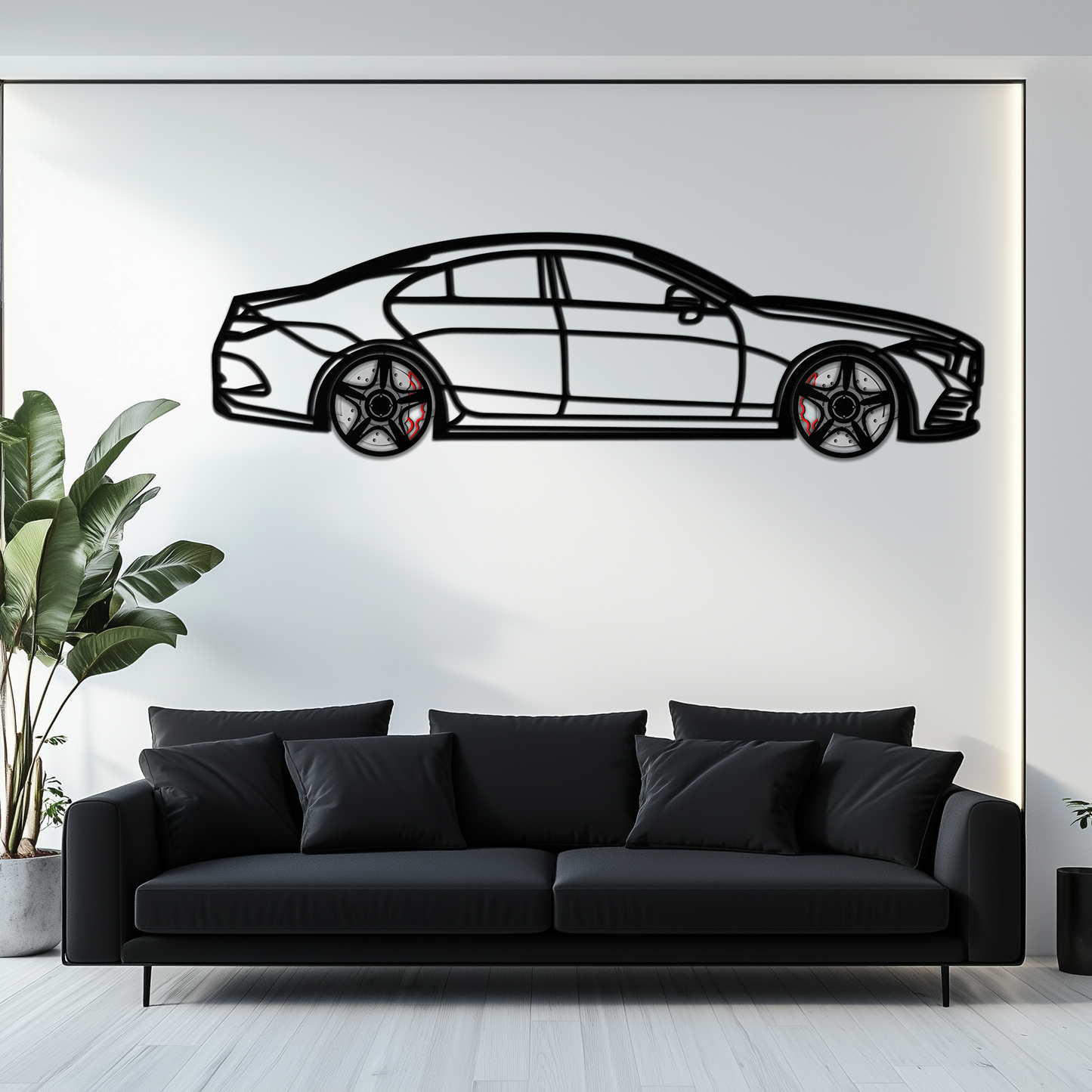 Mercedes CLS Metal Car Wall Art – Rotating Wheels • Luxury Automotive Decor Gift - KAFMEKA077 - Tampa Home & Garden Store