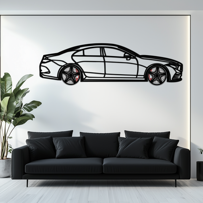 Mercedes CLS Metal Car Wall Art – Rotating Wheels • Luxury Automotive Decor Gift - KAFMEKA077 - Tampa Home & Garden Store