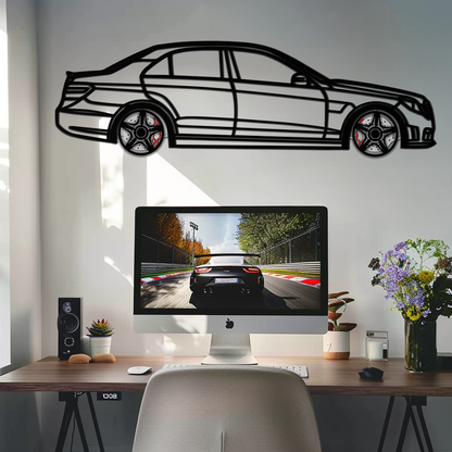 Mercedes E63 AMG Metal Wall Art – Rotating Wheels • Luxury Car Silhouette • Perfect Gift for Mercedes Lovers- KAFMEKA079 - Tampa Home & Garden Store