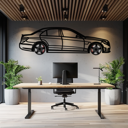Mercedes E63 AMG Metal Wall Art – Rotating Wheels • Luxury Car Silhouette • Perfect Gift for Mercedes Lovers- KAFMEKA079 - Tampa Home & Garden Store