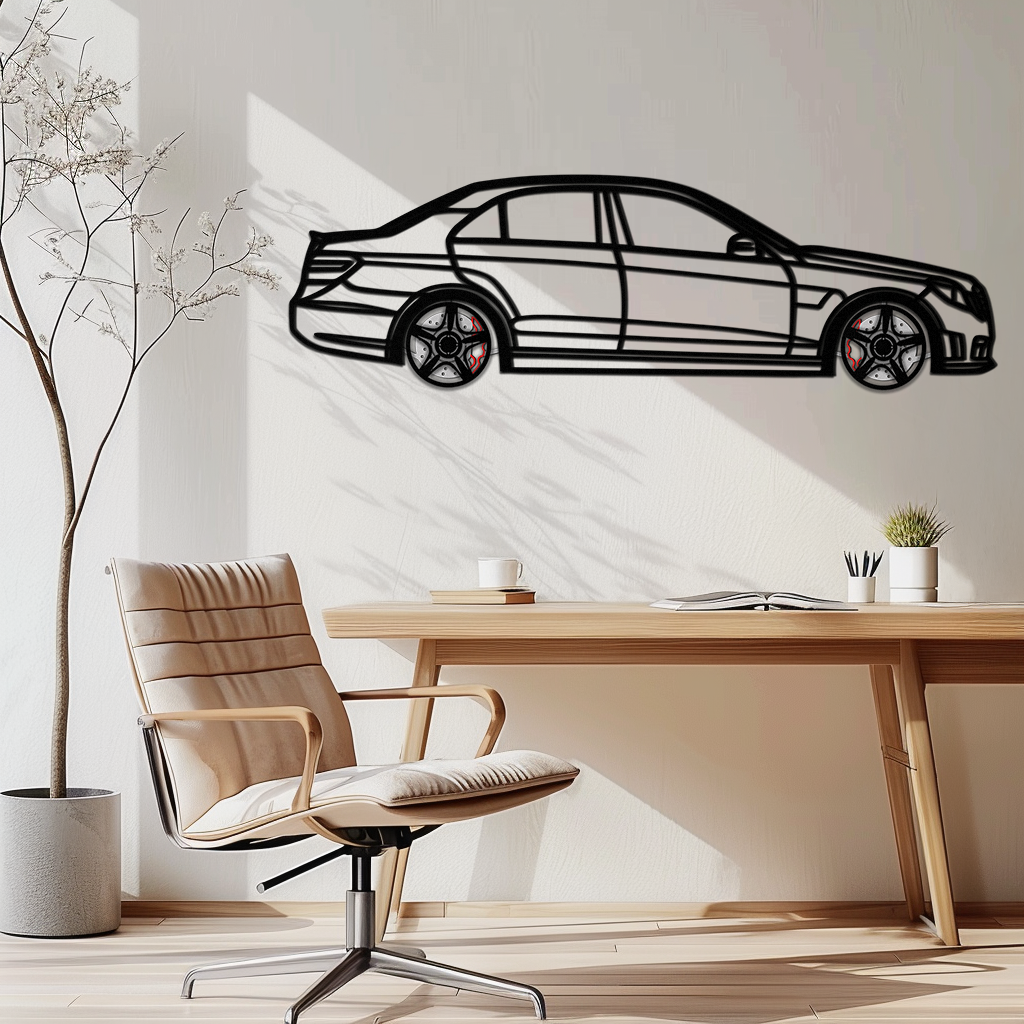 Mercedes E63 AMG Metal Wall Art – Rotating Wheels • Luxury Car Silhouette • Perfect Gift for Mercedes Lovers- KAFMEKA079 - Tampa Home & Garden Store