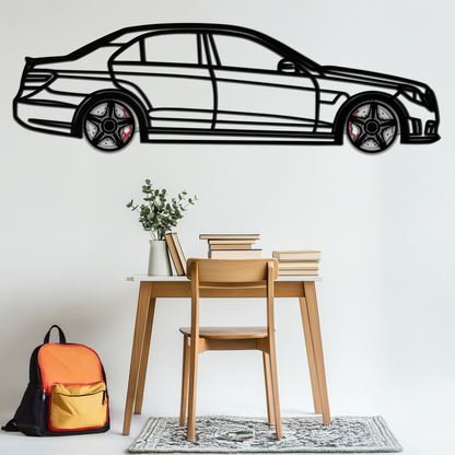 Mercedes E63 AMG Metal Wall Art – Rotating Wheels • Luxury Car Silhouette • Perfect Gift for Mercedes Lovers- KAFMEKA079 - Tampa Home & Garden Store