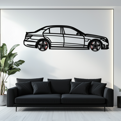 Mercedes E63 AMG Metal Wall Art – Rotating Wheels • Luxury Car Silhouette • Perfect Gift for Mercedes Lovers- KAFMEKA079 - Tampa Home & Garden Store