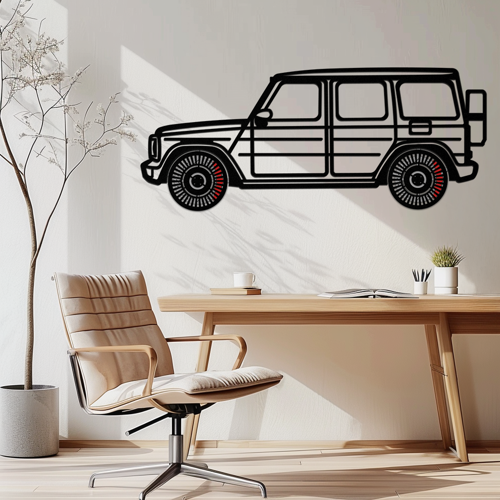 Mercedes G-Class Metal Wall Art – Luxury SUV Silhouette with Rotating Wheels 🚙✨KAFMEKA069 - Tampa Home & Garden Store