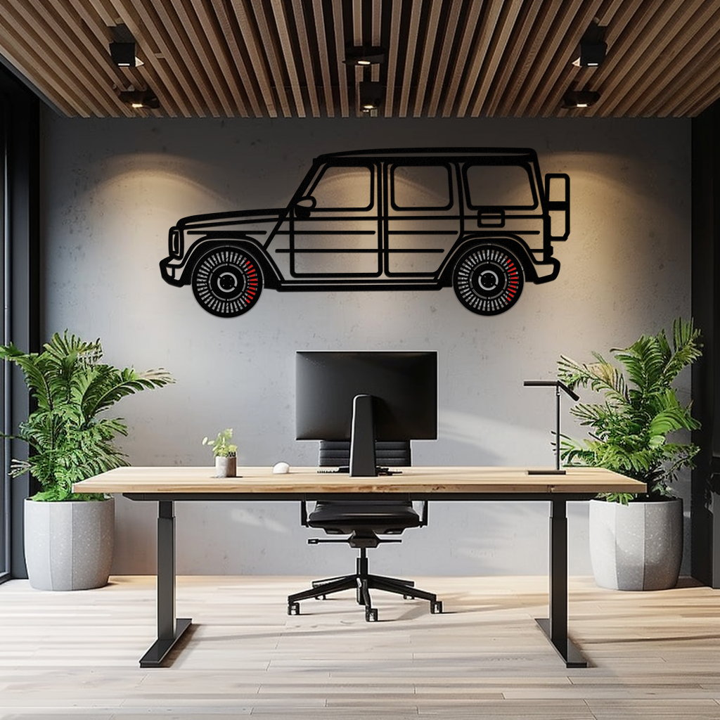 Mercedes G-Class Metal Wall Art – Luxury SUV Silhouette with Rotating Wheels 🚙✨KAFMEKA069 - Tampa Home & Garden Store