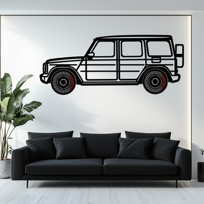 Mercedes G-Class Metal Wall Art – Luxury SUV Silhouette with Rotating Wheels 🚙✨KAFMEKA069 - Tampa Home & Garden Store