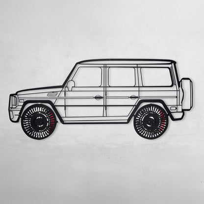 Mercedes G63 AMG Wall Art – Luxury 4x4 Steel Silhouette with Spinning Wheels-KAFMEKA034 - Tampa Home & Garden Store
