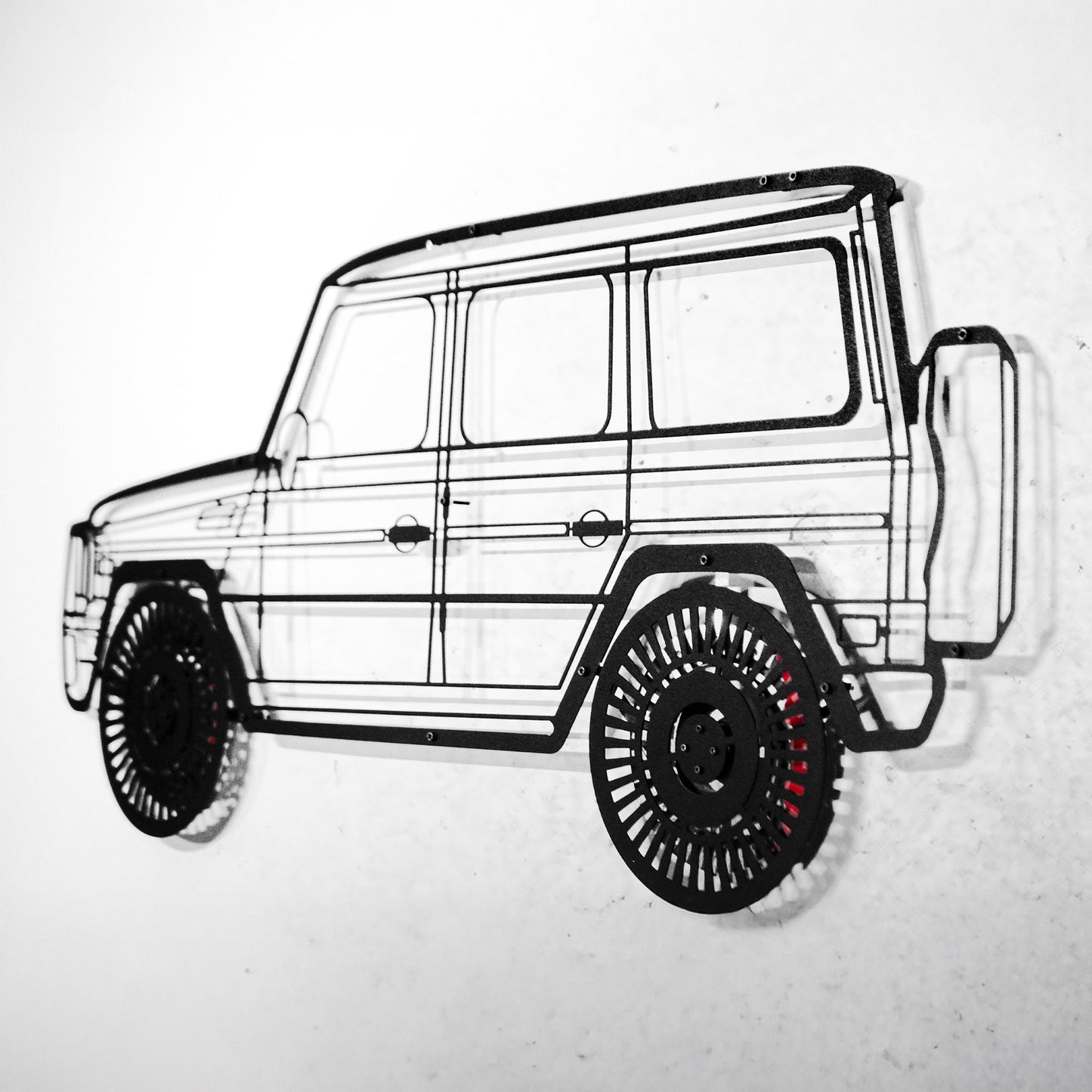 Mercedes G63 AMG Wall Art – Luxury 4x4 Steel Silhouette with Spinning Wheels-KAFMEKA034 - Tampa Home & Garden Store