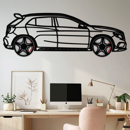 Mercedes GLA 45 Metal Wall Art – Rotating Wheel Car Silhouette Decor | Luxury Automotive Gift for Car Lovers- KAFMEKA080 - Tampa Home & Garden Store