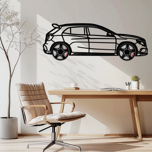 Mercedes GLA 45 Metal Wall Art – Rotating Wheel Car Silhouette Decor | Luxury Automotive Gift for Car Lovers- KAFMEKA080 - Tampa Home & Garden Store