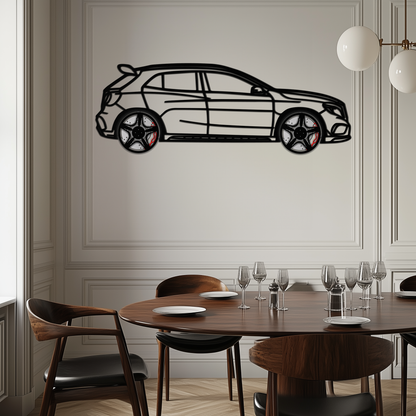 Mercedes GLA 45 Metal Wall Art – Rotating Wheel Car Silhouette Decor | Luxury Automotive Gift for Car Lovers- KAFMEKA080 - Tampa Home & Garden Store