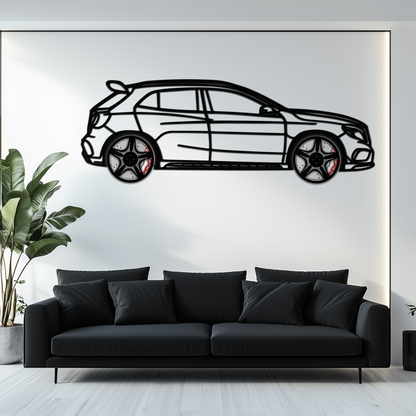 Mercedes GLA 45 Metal Wall Art – Rotating Wheel Car Silhouette Decor | Luxury Automotive Gift for Car Lovers- KAFMEKA080 - Tampa Home & Garden Store